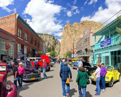 Downtown Creede during the Cruisin' the Canyon Fall Car Show (photo by b4Studio)