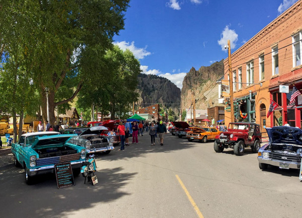 Downtown Creede during the Cruisin' the Canyon Fall Car Show (photo by b4Studio)